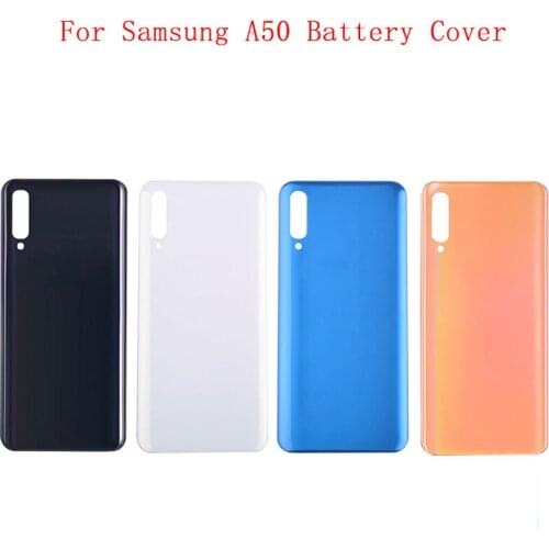 Battery Case Cover Rear Door Housing Back Case For Samsung A50 A505 Camera Frame Lens Battery Cover with Logo