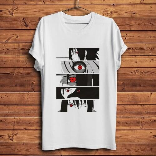 Magatama Sharingan Shinobi Rinnegan Obito funny anime t shirt men streetwear unisex Japan manga tshirt white casual tee homme