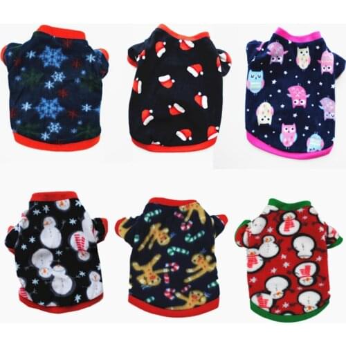 Pet Christmas Clothes for Pugs Fashion Warm Teacup Puppy Clothes Dog Hoodie Sweater for Dogs Christmas Winter Clothes for Dog