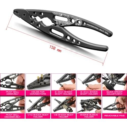 RC Car Multifuctional Shock Clamp Shock Pliers Hydraulic Core Ball Nose Pliers Shock Absorber General Assembly Disassembly Tool
