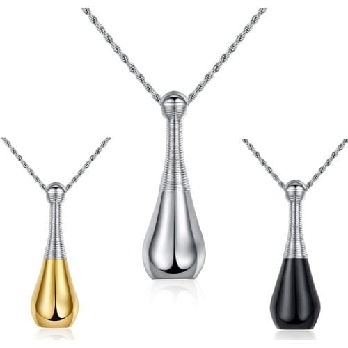 Fashion Perfume Bottles Pendant Necklace 316L Stainless Steel Bouteille de parfum Necklace Jewelry Bottle Collier kettingen