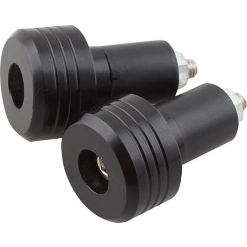 Motorcycle Black 7/8" Handle Bar Grip End Plug Anti Vibration Balance 22mm End Caps Aluminum Alloy For Harley Honda Suzuki