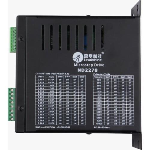 Original New Leadshine 2-phase high voltage stepper drive MD2278 work 220VAC ,out 1.0A-7.8A CNC Driver its latest version ND227