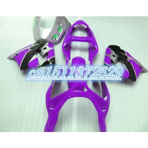 Dor-Body For KAWASAKI ZX9R NINJA ZX-9R Purple black 2002-2003 ZX 9R F18148 ZX9 R + 02 03 Purple green 2002 2003 Fairing Kit D