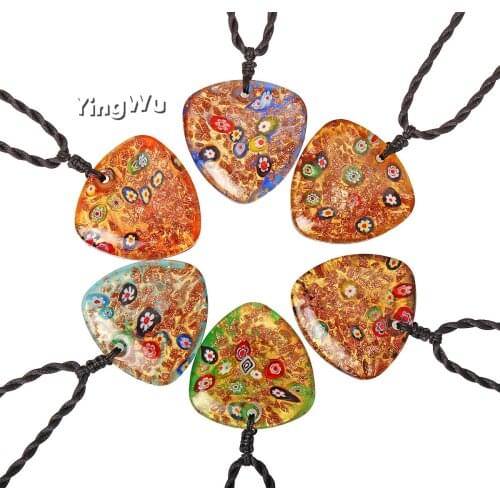 Triangle Millefiori murano lampwork handmade glass pendant necklaces jewelry cheap 12pcs/lot