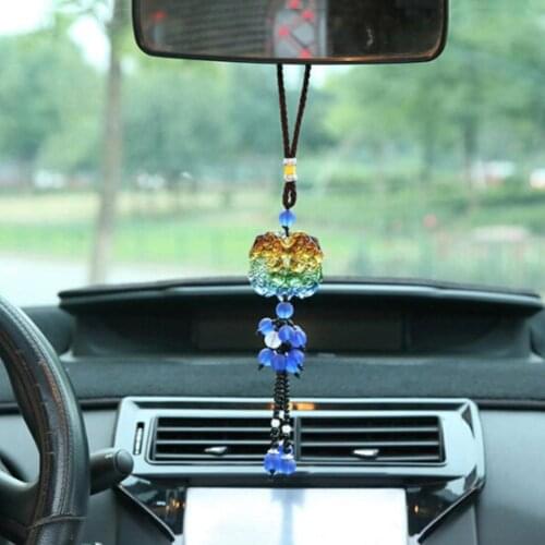 1 Pc Mythical Creature Safety Fortone Car Hanging Ornament Synthetic Stone Decorative Pendant Gift Hotel Office Decor Lucky Gift