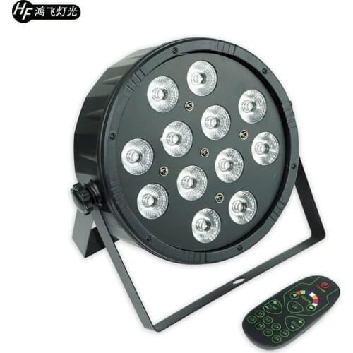 Remote Control 12x12w Led Par Light RGBW 4in1 Full Color Dj Lighting Flat Wall Washer Par Light
