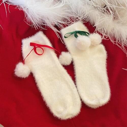 Christmas stockings warm wool socks red socks and lovely young girl soft sister heap heap socks
