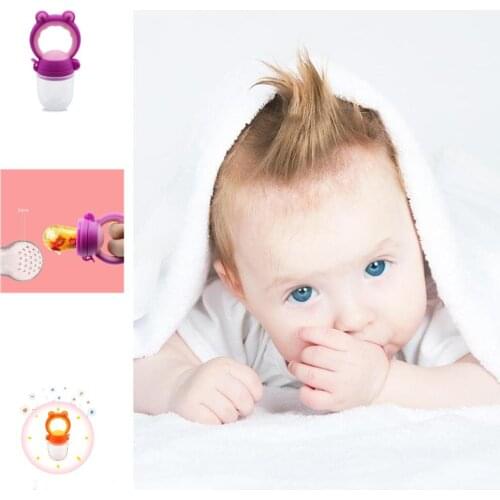 Silicone Baby Pacifier Feeder Cartoon Animal Infant Nipple Holder Newborn Fruit Pacifier Silicona Nipple Bit