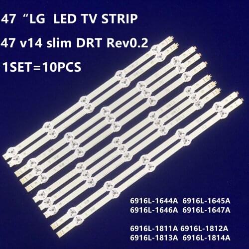 LED Backlight strip 10 lamp For LG 47 v14 slim DRT Rev0.2 LC470DUF VG F1 TX-47AS740E Tx-47ase650E TX-47AS650B TX-47AS740B