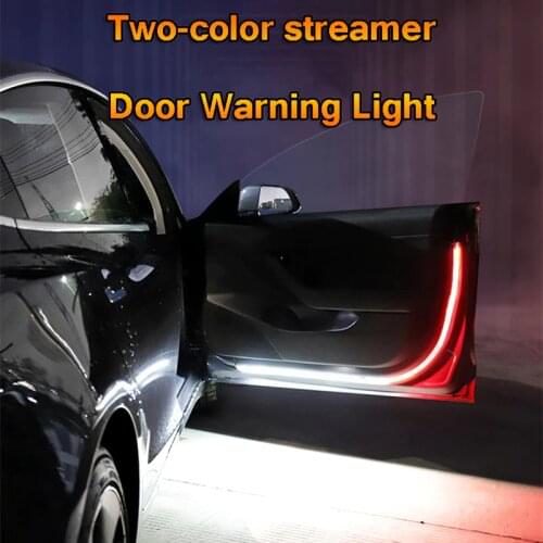 Led Car Openning Door Warning Lights Anti-collision Strobe Flashing safety lamp White&Red Streamer Atmosphere decoration lamp