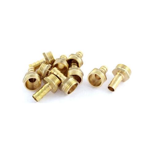 1/2 BSP 20mm Male Thread Air Pneumatic Gas Hose Coupling Barb Fitting 10 Pcs