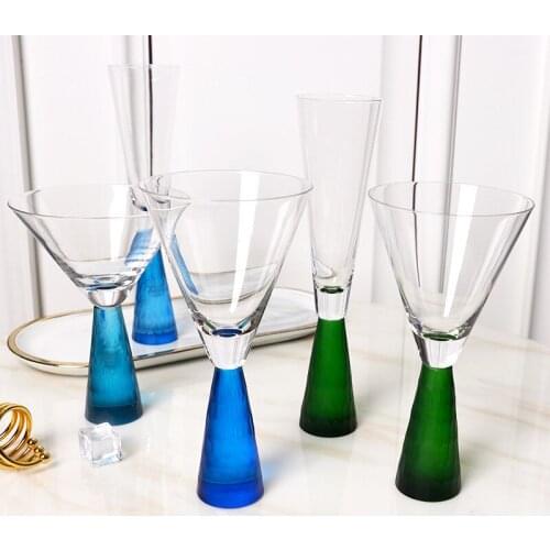 200-300ml Creative Slightly Luxury Goblet Electroplating Modern Art Wine Cup Festival Banquet Champagne Cocktail Drinkware
