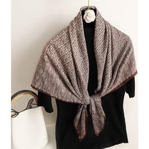 2021 Soft Shawl Twill Square Scarf For Women Elegant Hijab Neckerchief Female Hair Bands Wrap Headband Scarves Bandana Foulard