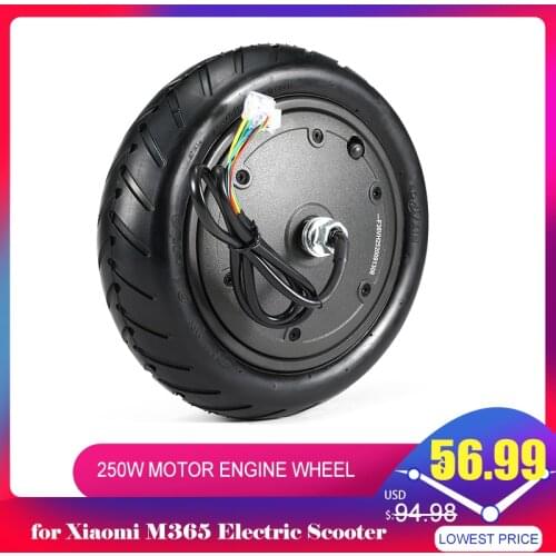 250W Motor Engine Wheel Scooter Motor for Xiaomi M365 Electric Scooter Wheel Anti-skid Tire Replacement Part Accessories