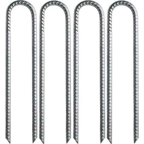 4 Pieces Trampoline Stakes 12" Galvanized Wind Anchors for Camping Tents Accessories
