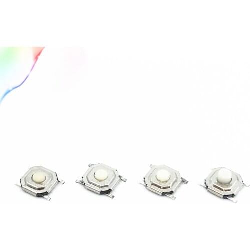 50pcs Free shopping Waterproof plastic head 4*4MM light touch switch 4 foot button/micro move patch 4 foot waterproof switch 4x4