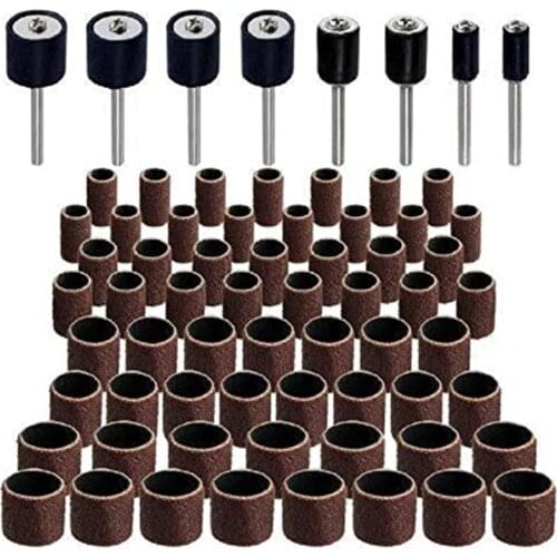 51PCS/11PCS Drum Sanding Kit Fits for Dremel Includes Rubber Drum Mandrels Drum Kit Sanding Bands Mandrel