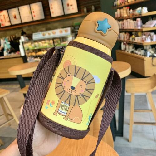 550ml Baby Feeding Cup With Cover Stainless Steel Milk Thermos for Children Insulated hot water Bottle leak-poof thermal Cup