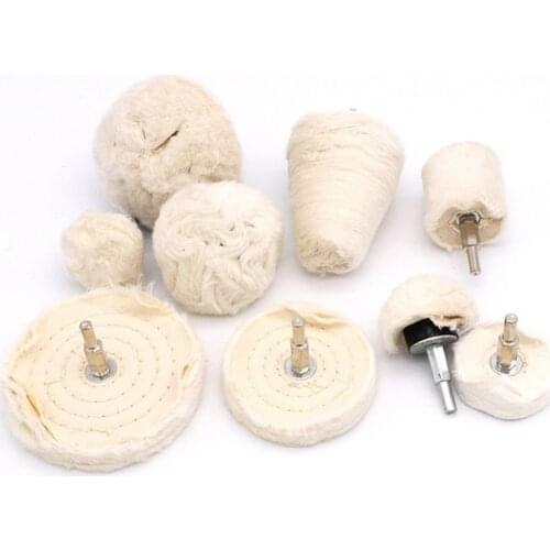 6MM Handle White Cloth Handle Polishing Wheel Convenient for Jewelry Polish Felt Grinding Sanding Head Abrasive Buffing Wheel