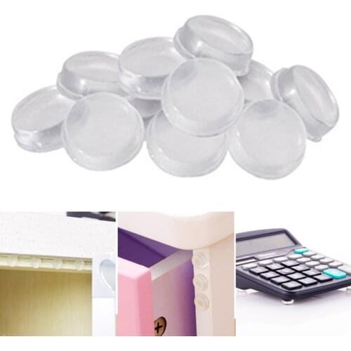 64pcs Cylindrical Silicone Feet Pads Drawer Transparent Self Adhesive Multi-Function Furniture Legs Door Stop Cushion