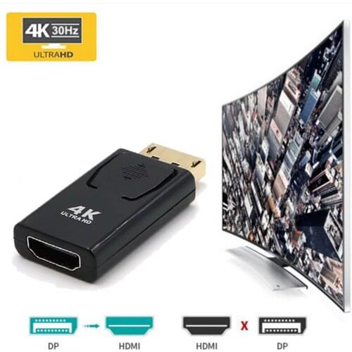 Male to Female Adapters 4K Ultra HD 1080P 3D Gold Plated Display Port Converter DP to HDMI-compatible Adapter for HDTV PC