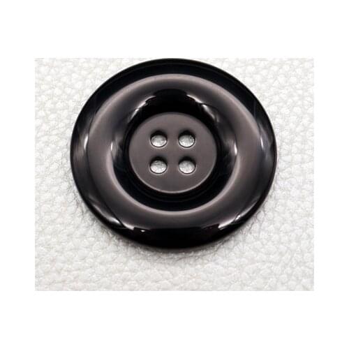 Free shipping 10pcs/lot 50mm 5cm Black large buttons round thin and tall figure large resin buttons