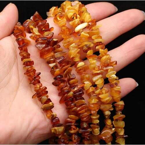 Natural Stone 3-6mm Irregular Shape Freeform Chip Bead Red Amber Quartzs Crystal for Jewelry Making DIY Bracelet 40cm