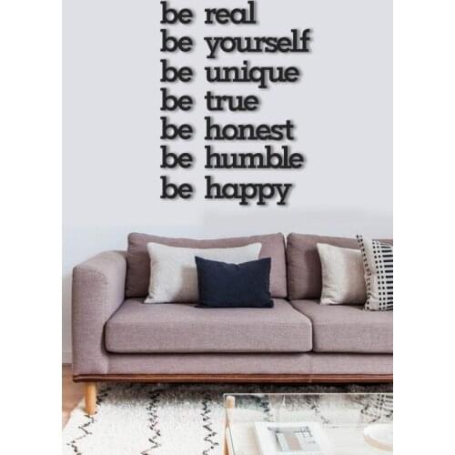 Wooden Wall Decor Set Wall Decorative Writing Laser Cut MDF Modern Home Decoration Stylish Living Room