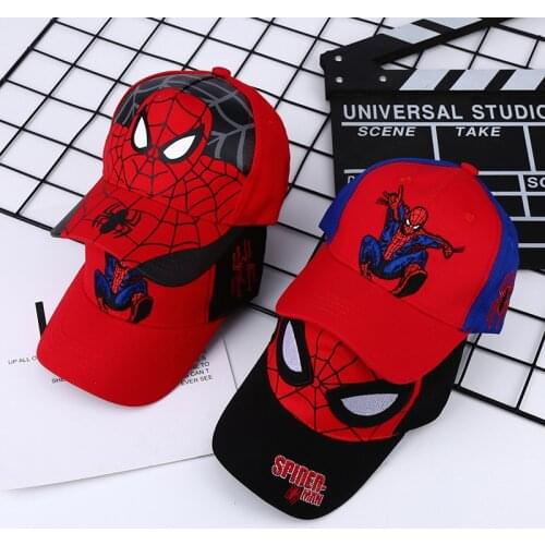 Disney Frozen Spiderman Children Hat Spiderman Baseball Cap Cartoon Peaked Cap Outdoor Leisure Outing Sun Hat Birthday Gifts