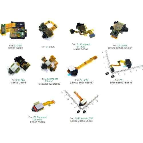 For Sony Xperia Z L36H Z1 L39H Z2 Z3 Z4 Z5 Compact Premium Plus mini Headphone Earphone Headset Jack Proximity Sensor Flex Cable