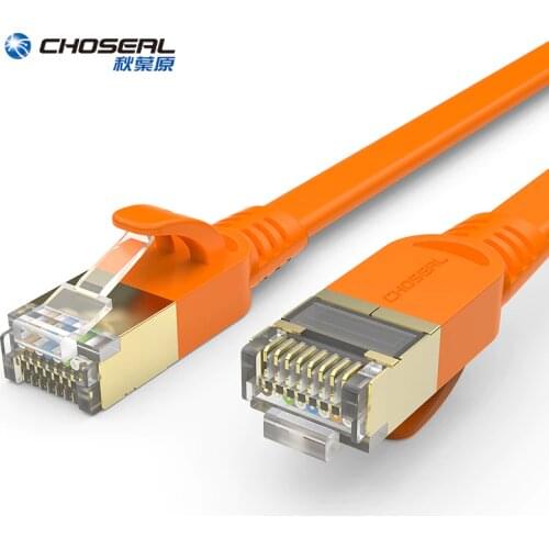 CHOSEAL RJ45 Cable Flat Cat7 Ethernet Network Cat7 Lan Cable RJ 45 Ethernet Patch Cord Cable for Computer Router