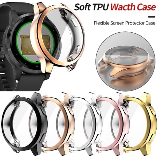 Lightweight Flexible Case for Garmin Venu 2 2S Watch Cover for Vivoactive 4 4s 40mm 45mm Soft Bumper Screen Protector Tpu Shell