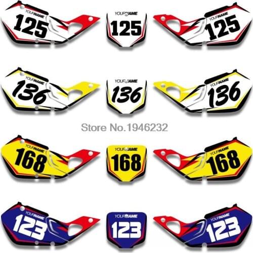 NICECNC Custom Number Plate Background Graphics Sticker & Decal For Honda CR125 1998-1999 CR250 1997 1998 1999 CR 125 250