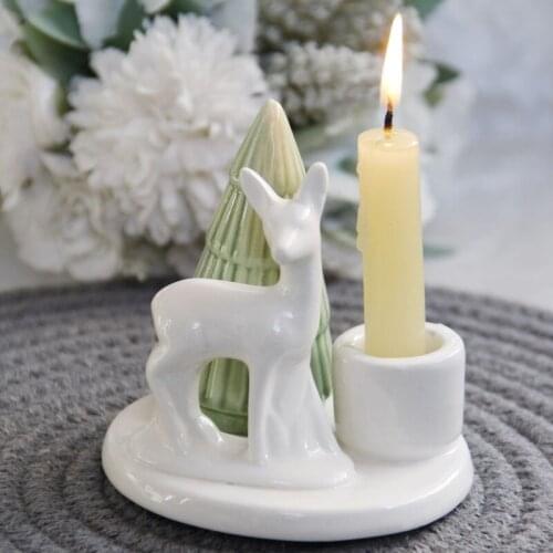 Nordic ins fawn candle holder creative kitchen restaurant romantic Christmas party decoration desktop crafts home decoration