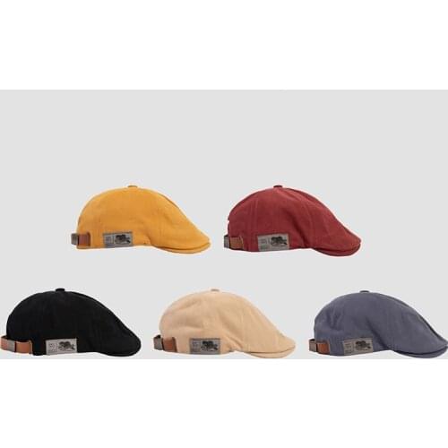 2021 New Wearing Style Men Hats Berets British Western Style Ivy Cap Classic Woman Vintage Cotton And Linen Beret
