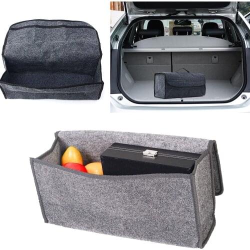Car Trunk Organizer Storage Bag Foldable Felt Auto Car Boot Organizer Storage Box Travel Luggage Tools Tidy Car Styling Interio