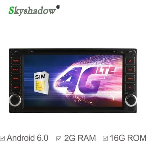 C500 Android 6.0 2G RAM Car DVD Player GPS map for Toyota Hilux VIOS Camry Corolla Prado RAV4 Prado 4G SIM Radio Wifi Bluetooth