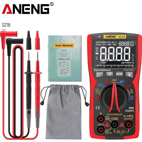 ANENG SZ18 Professional Digital Multimeter 9999 True RMS Analog Tester Multimetro DIY Transistor Capacitor NCV Testers Lcr Meter