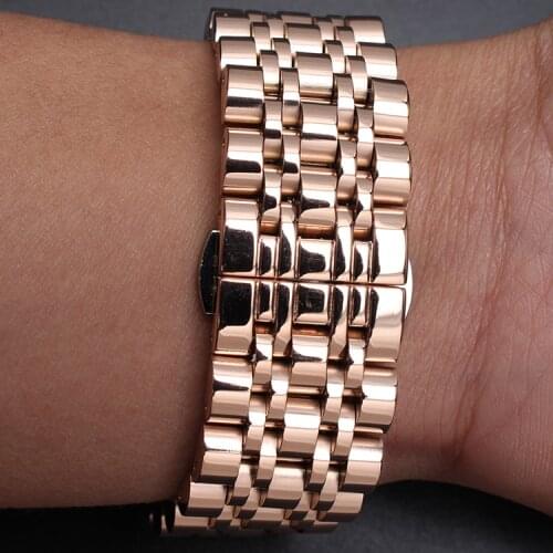 12mm 14mm 16mm 18m 20mm 22 23 24mm High quality Watchband Accessories Rosegold Watches new straps bracelet stainless steel metal