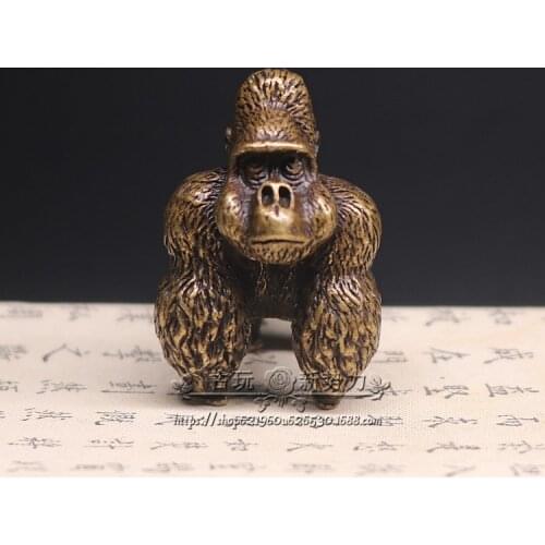 Latón antiguo (culturismo. Gorila) decoración del hogar adornos exquisitos