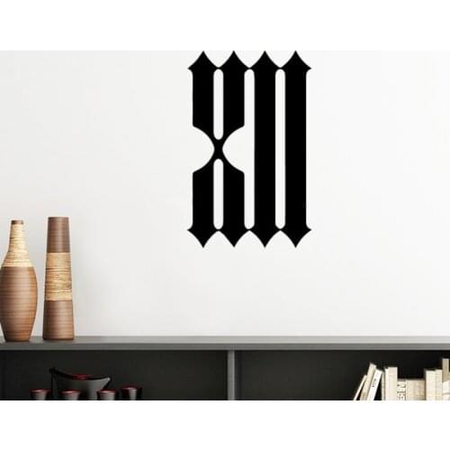 Roman numerals Number 1 2 3 4 5 6 One Eight Black silhouette Silhouette Removable Wall Sticker Art Decals Mural DIY Wallpaper