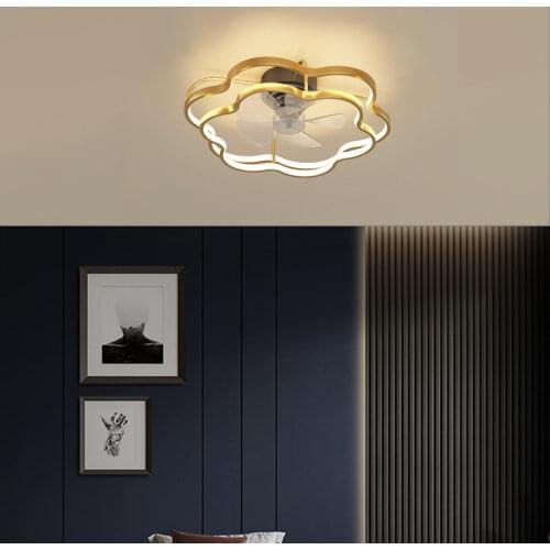 Nordic Minimalist Personality Silent Invisible Fan Ceiling Lamp Net Red Fashion Bedroom Ceiling Fan Lamp