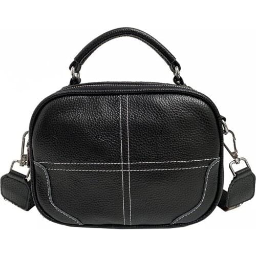 100% Genuine Leather Women Handbag Design Pure Leather Women Shoulder Bags Fashion High Quality Female Messenger Bag Luxury Tote