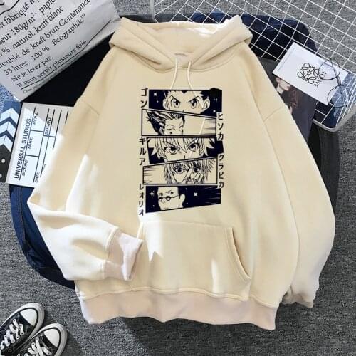 Cute Mens Hoodies Hunter X Hunter Men Women Pullovers Hoodies Sweatshirts Killua Zoldyck Hisoka 90s Anime Hoody Streetwear Tops