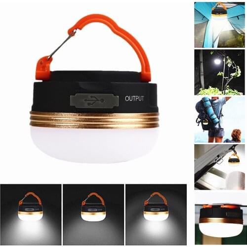 FIRECLUB 2pcs Outdoor LED Camping Light USB Charging Or Battery Mini Portable Tent Light Hanging Emergency Lantern Lamp