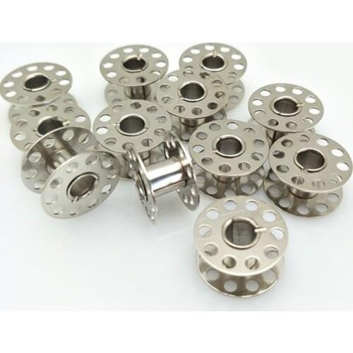 High Quality 10PC Metal Bobbins Spool Sewing Craft Tool Stainless Steel Sewing Machine Bobbins Spool for Brother 5BB5553