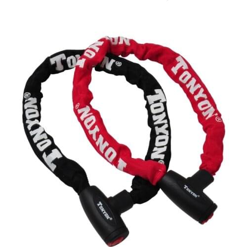 High Manganese Steel Cable Bike Lock Motorcycle Lock Red/Black Bicycle Lock Ciclismo Security Key Lock Chain Cycling Accessories