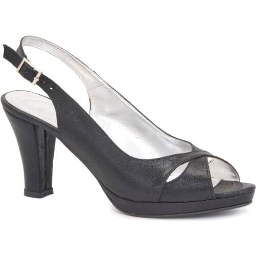 Gedikpasalı Ays 1028 Black 2021 Summer Season Women Sandals Party Front Back Open Platform Heels Elegant Wedding Evening Dresses