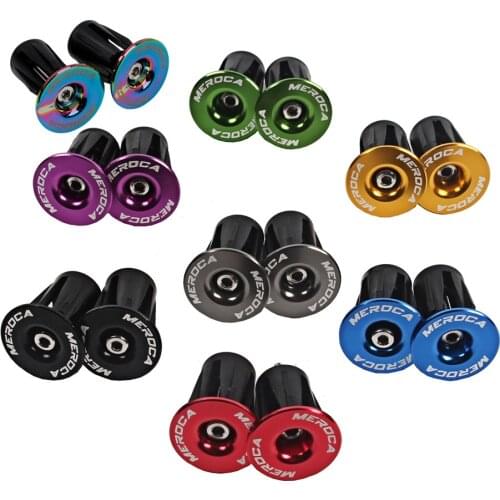 1 Pair Bike Lightweight Bar End Plugs Aluminum Road Bicycle Grip Anti-slip Firm Handlebar Caps Accessorries Bike Bar End Plugs
